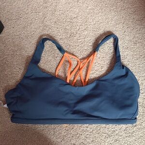 Lululemon Athletica Navy and Orange Sports Bra